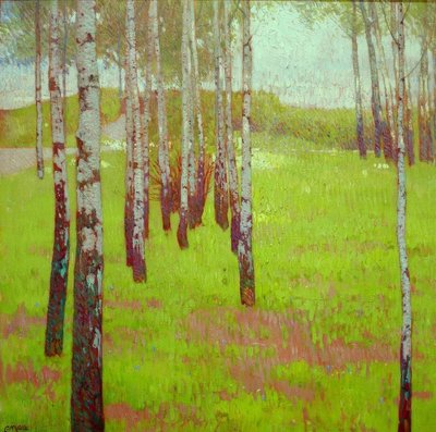 Bosque de abedules de Carl Moll